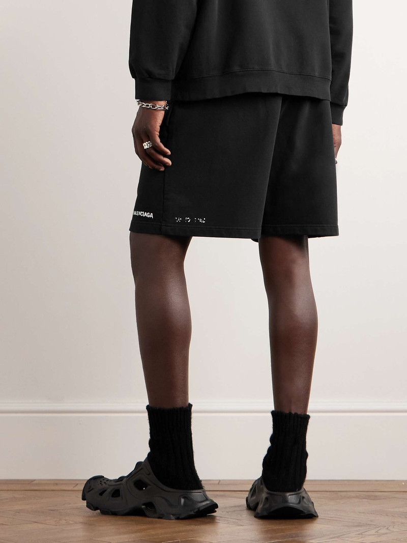 Straight-Leg Logo-Print Cotton-Jersey Shorts 4