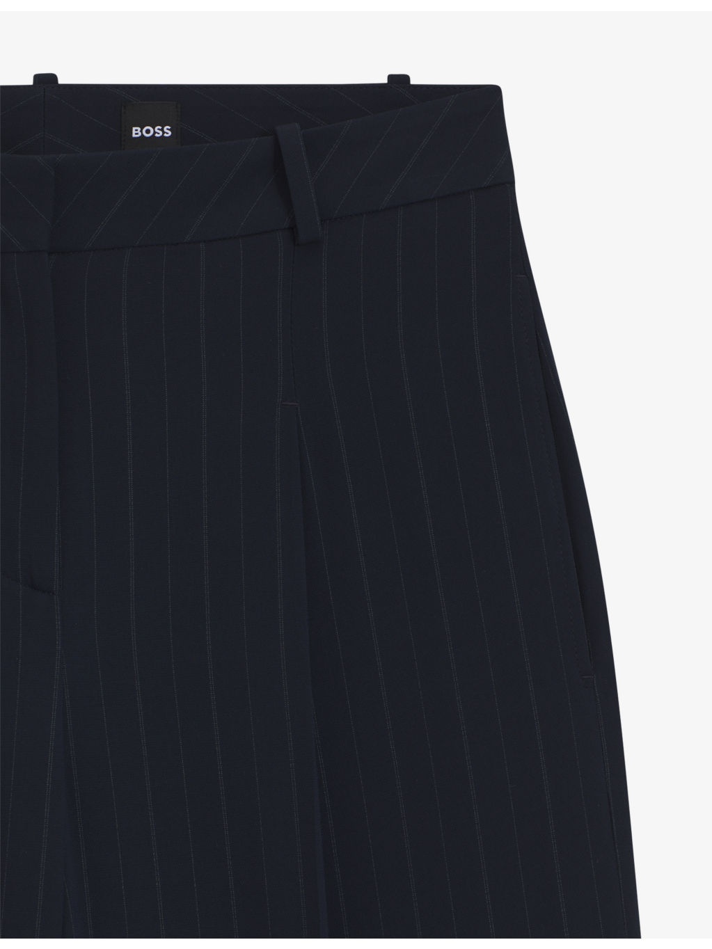 Striped Wide-Leg Mid-Rise Woven Trousers - 6