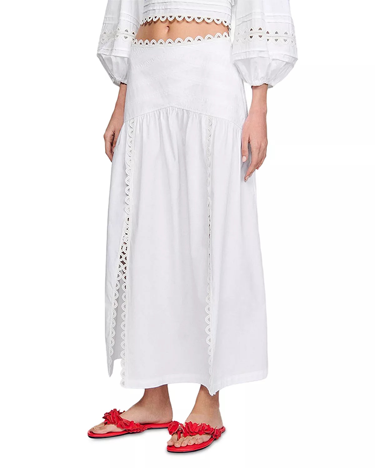 Side Zip Poplin Skirt - 1