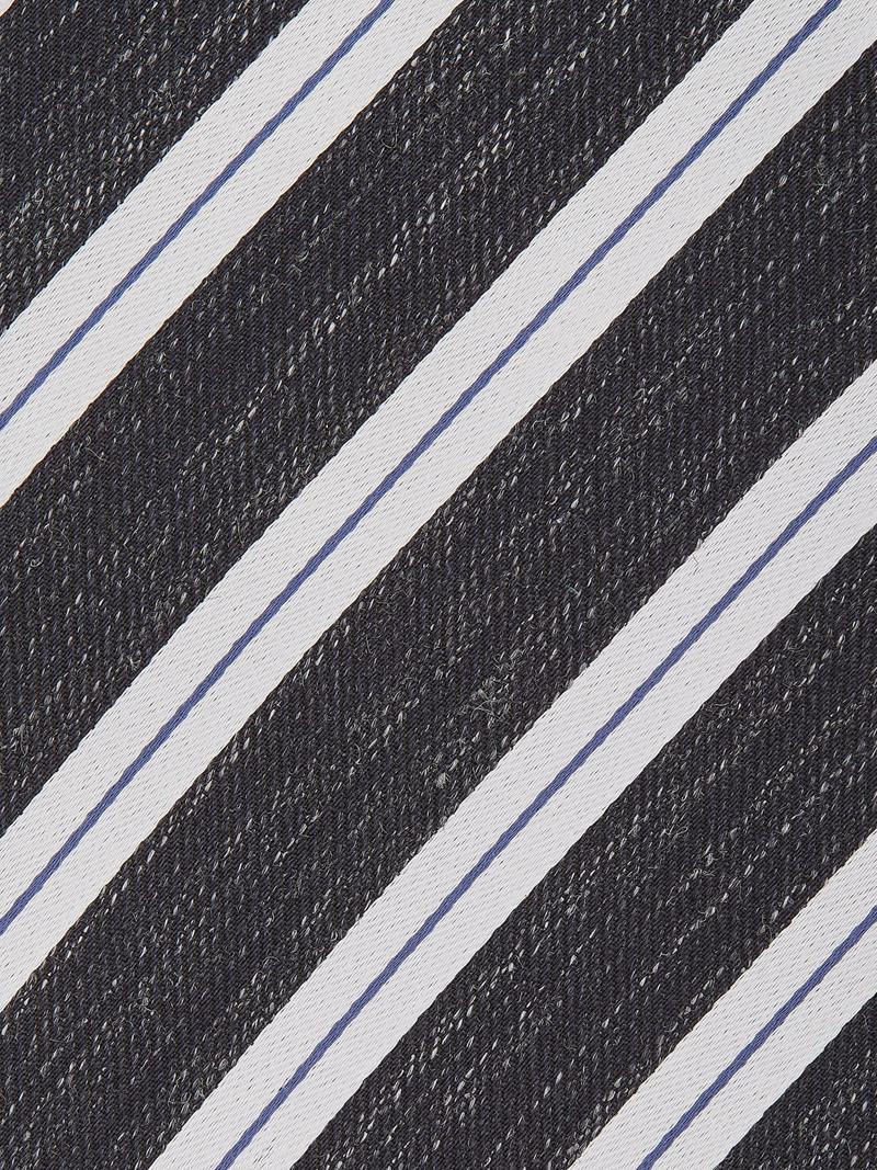 ZEGNA NAVY BLUE SILK AND LINEN TIE outlook