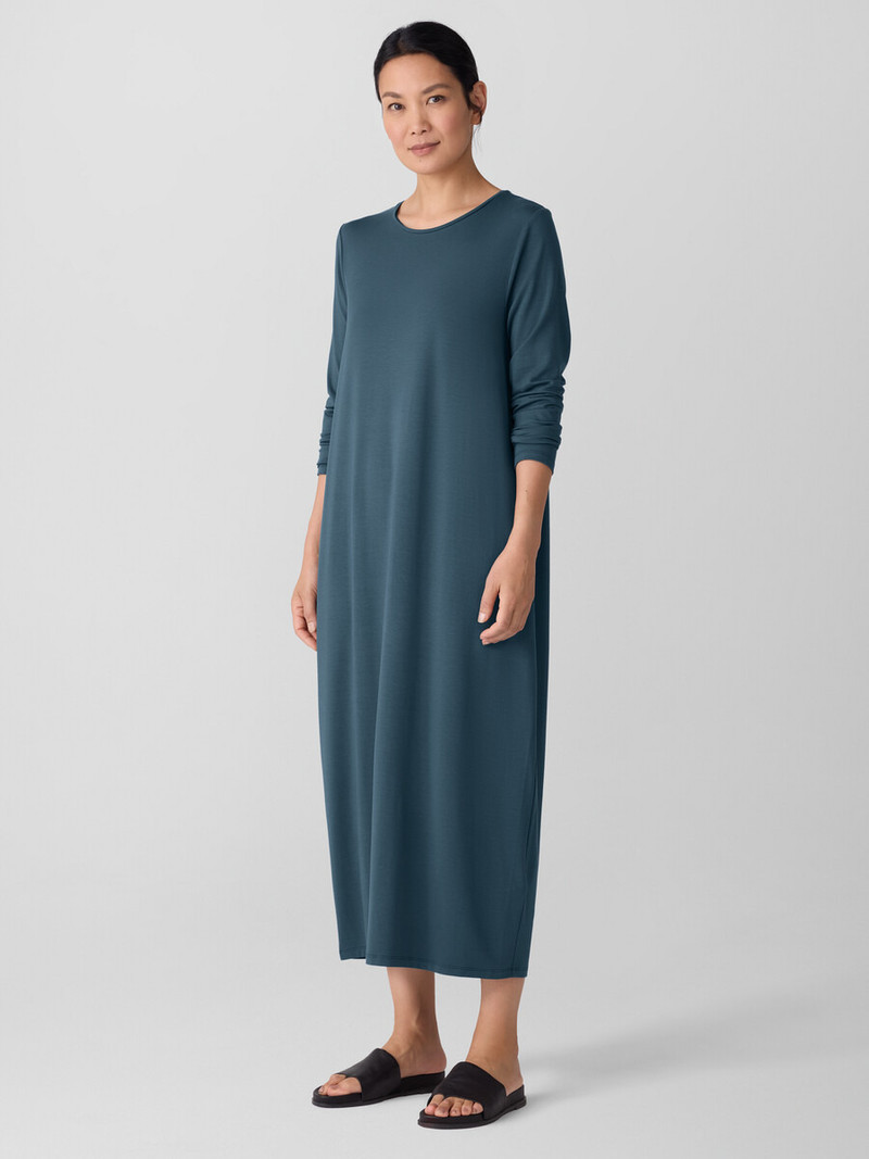 Stretch Jersey Knit Oval Dress 3