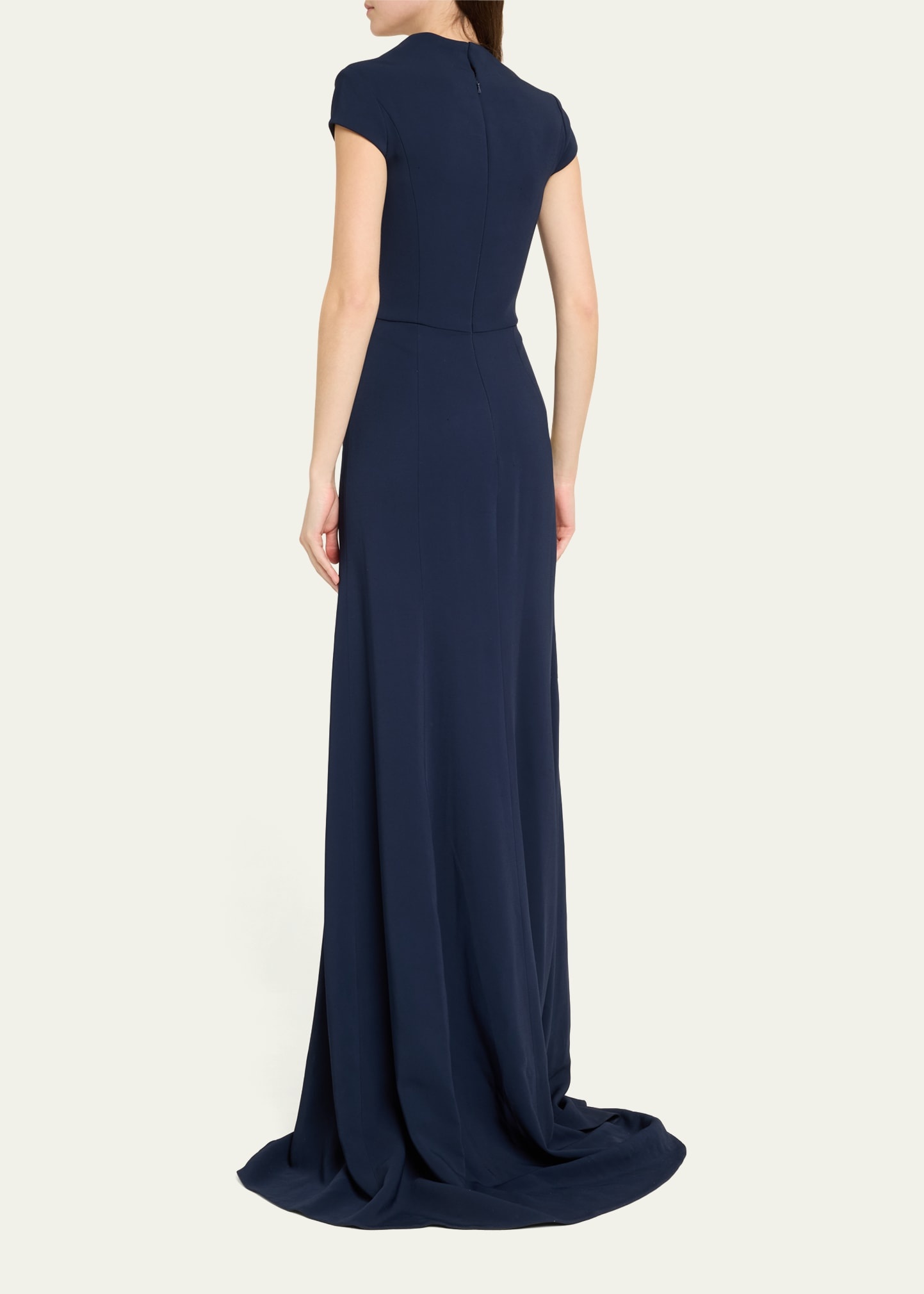 Cascading Cherry Blossom Embroidered Gown - 3
