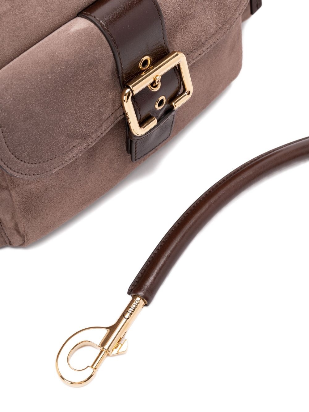 medium Camera suede shoulder bag - 5