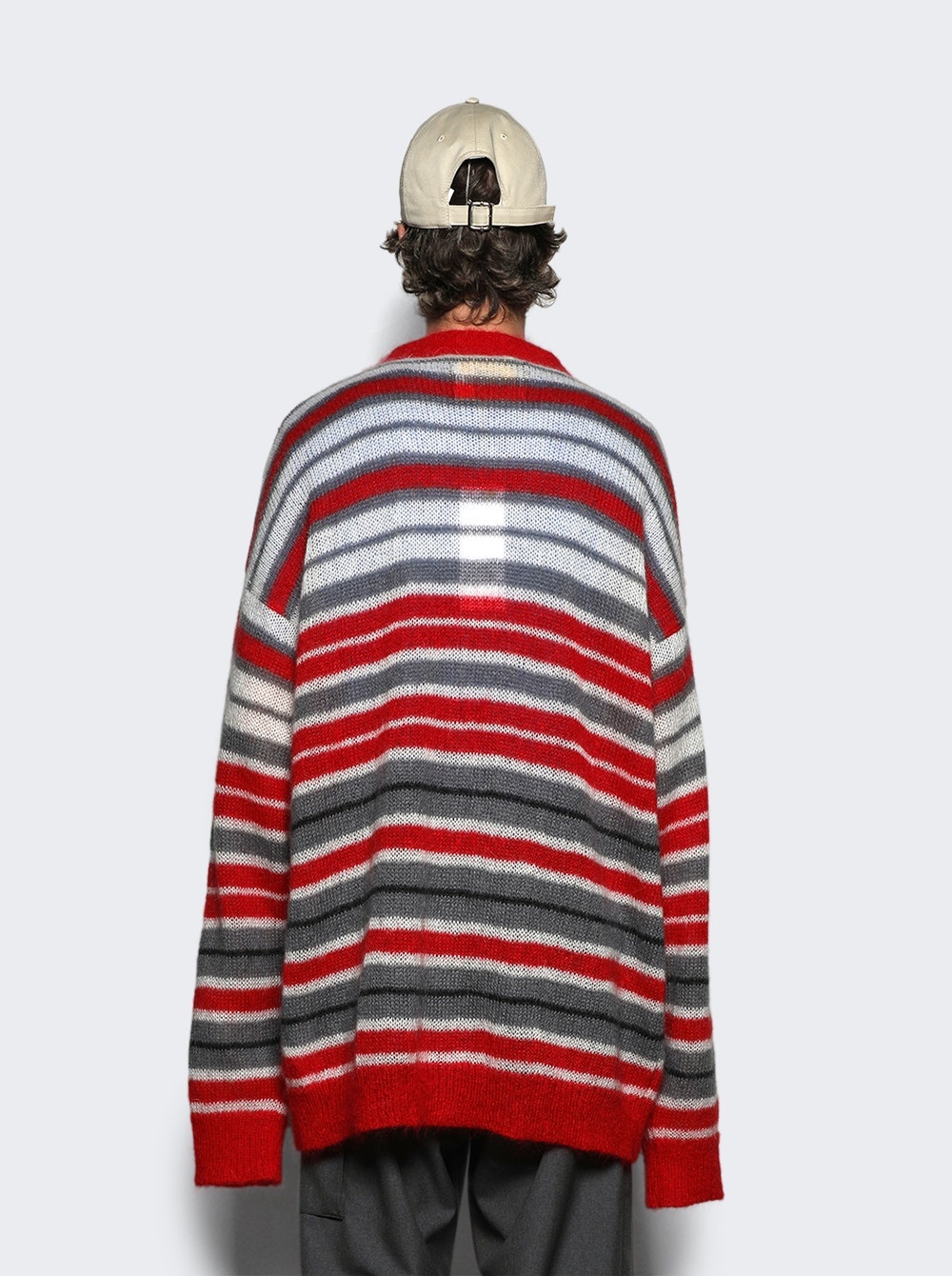 Cardigan Red And Grey - 5