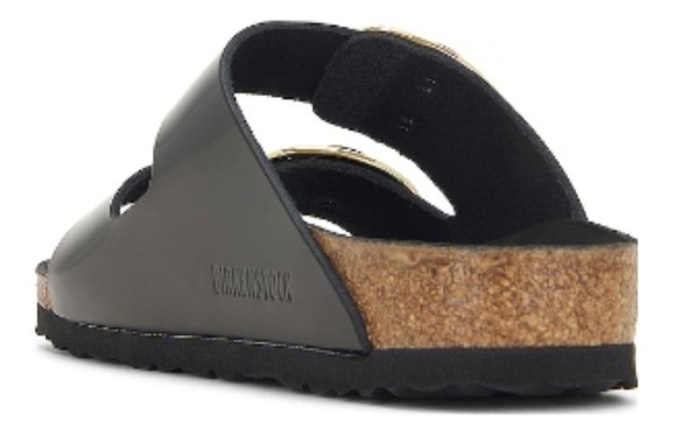(WMNS) Birkenstock Arizona Big Buckle Natural Leather Narrow Fit Sandals 'Patent High Shine Black' 1 - 4