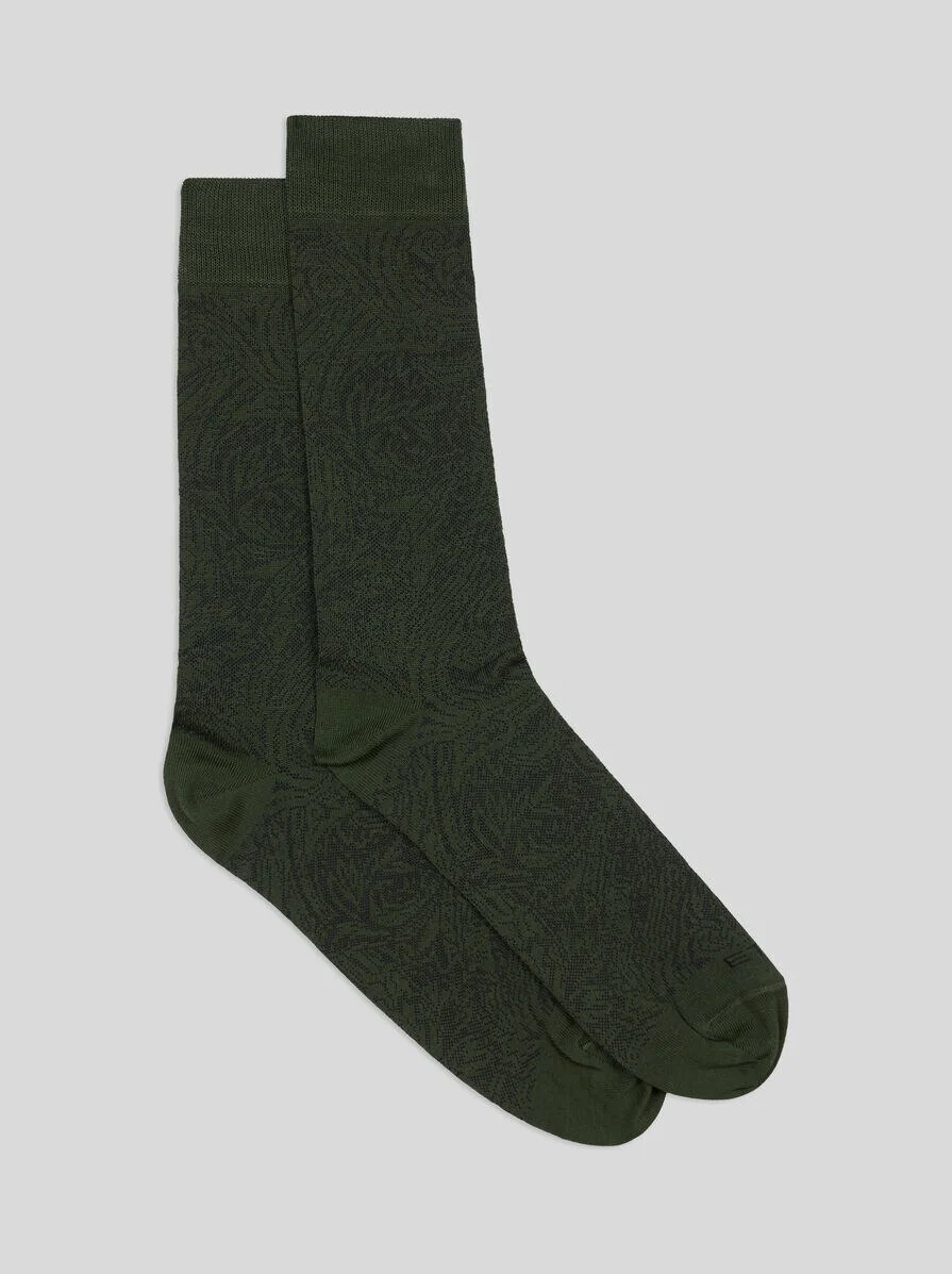 PAISLEY COTTON JACQUARD SOCKS - 1