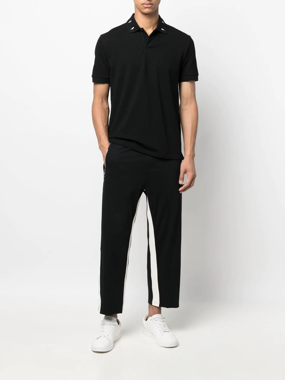 cropped cotton track pants - 2