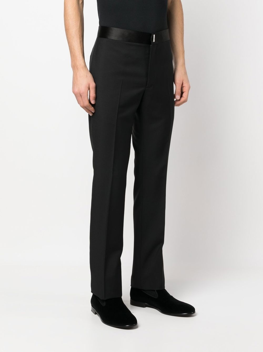 slim-cut tailored trousers - 3