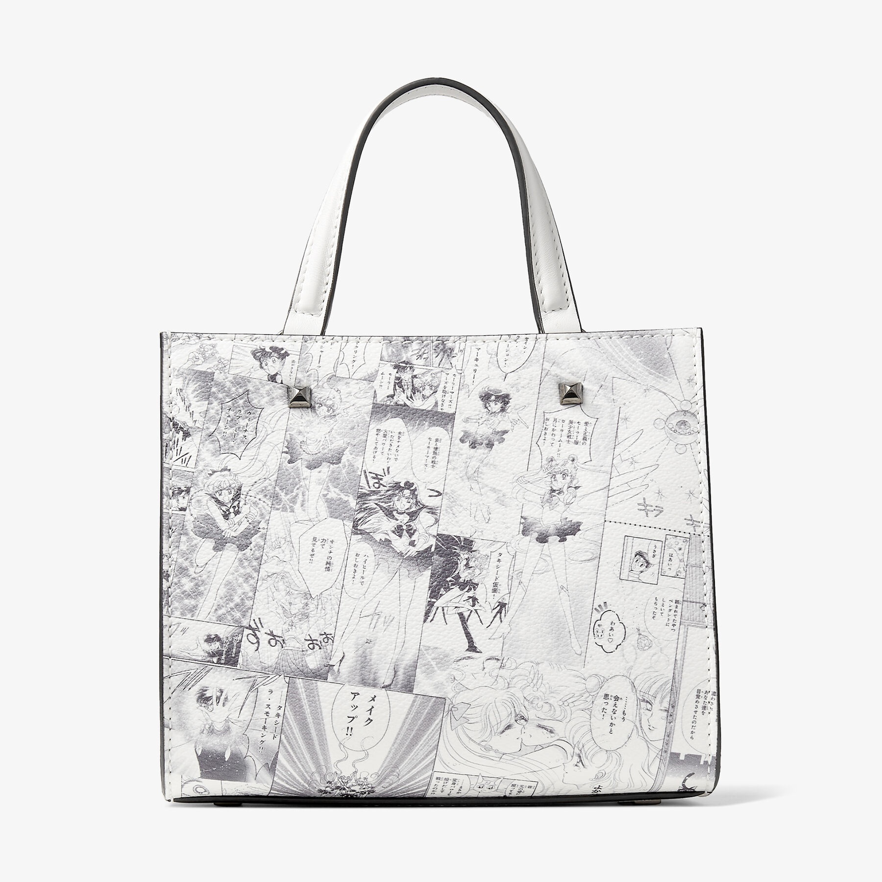 Sailor Moon & Tuxedo Mask Varenne Tote S
Monochrome Manga Printed PU Leather Tote Bag - 7