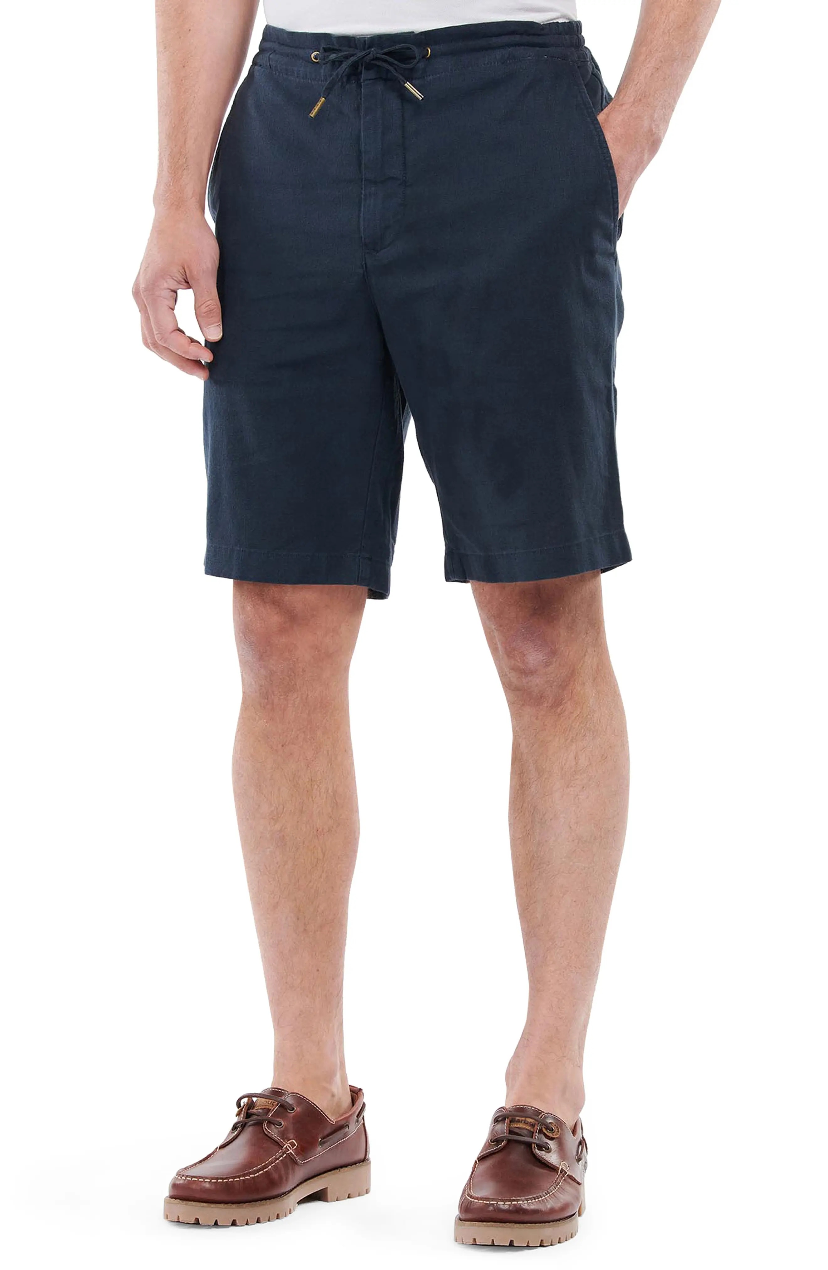 Linen & Cotton Blend Shorts - 1