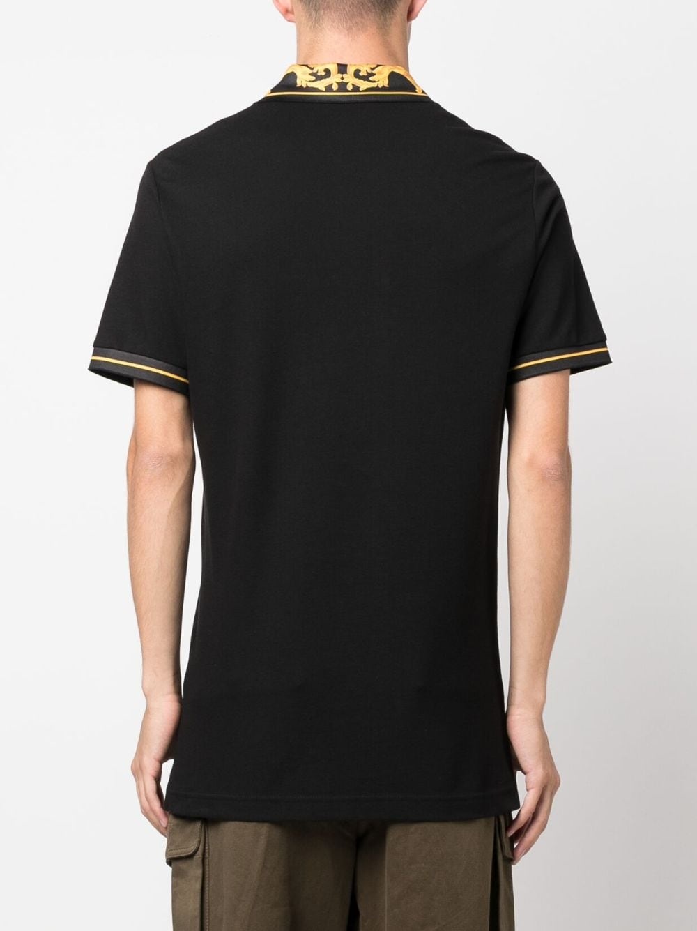 baroque-pattern polo shirt - 4