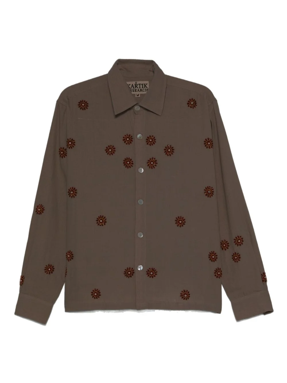 embroidered floral shirt - 1