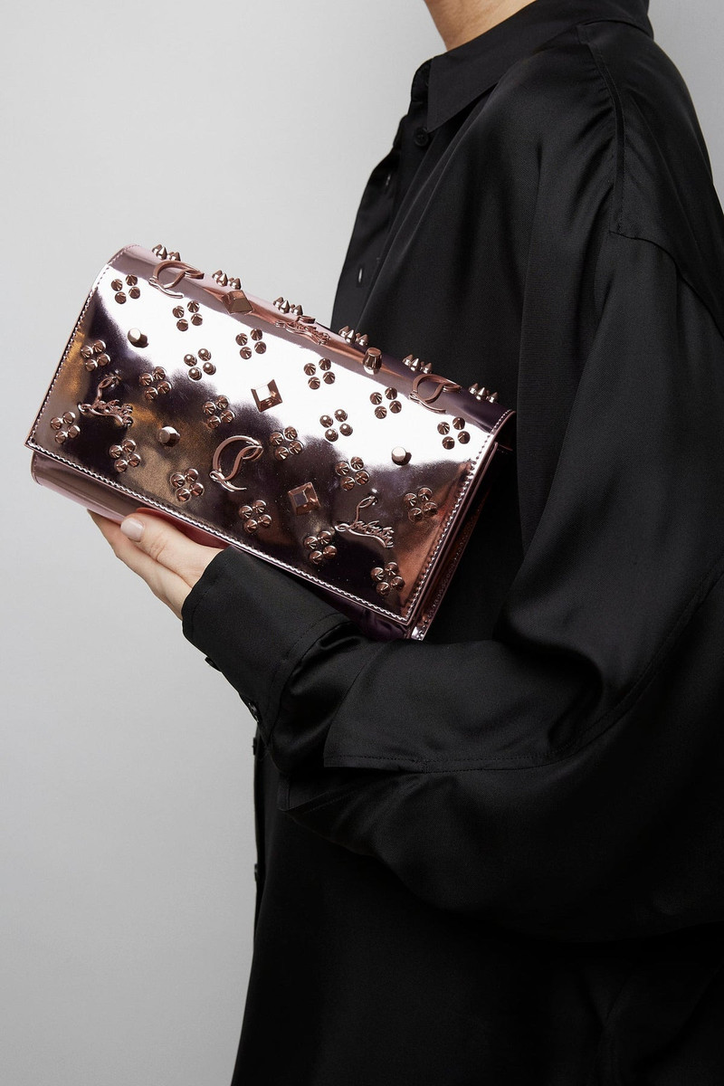 Christian Louboutin Paloma metallic loubinthesky clutch outlook