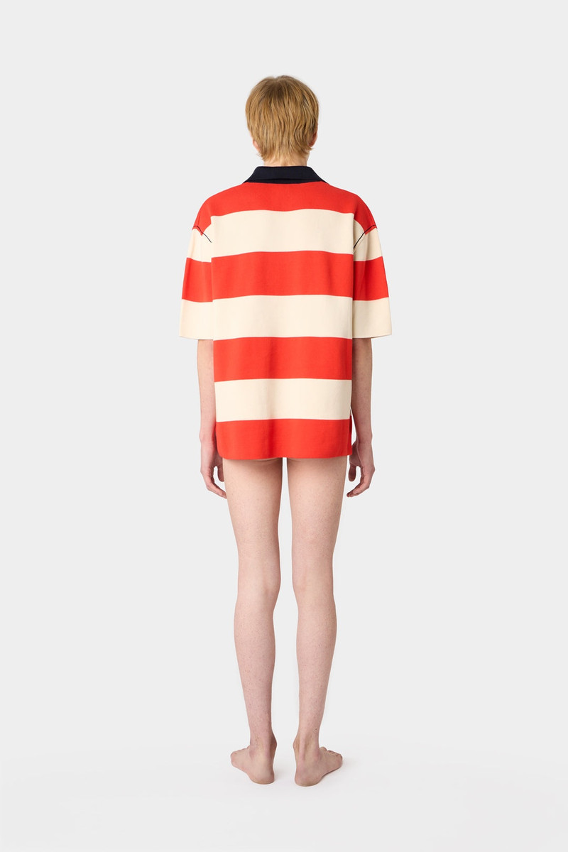 MAGLIAUNITA POLO SHIRT / cream & orange stripes 8