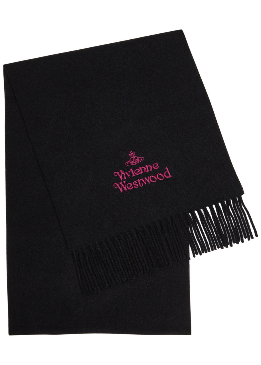 Vivienne Westwood Logo-embroidered Wool Scarf - 1