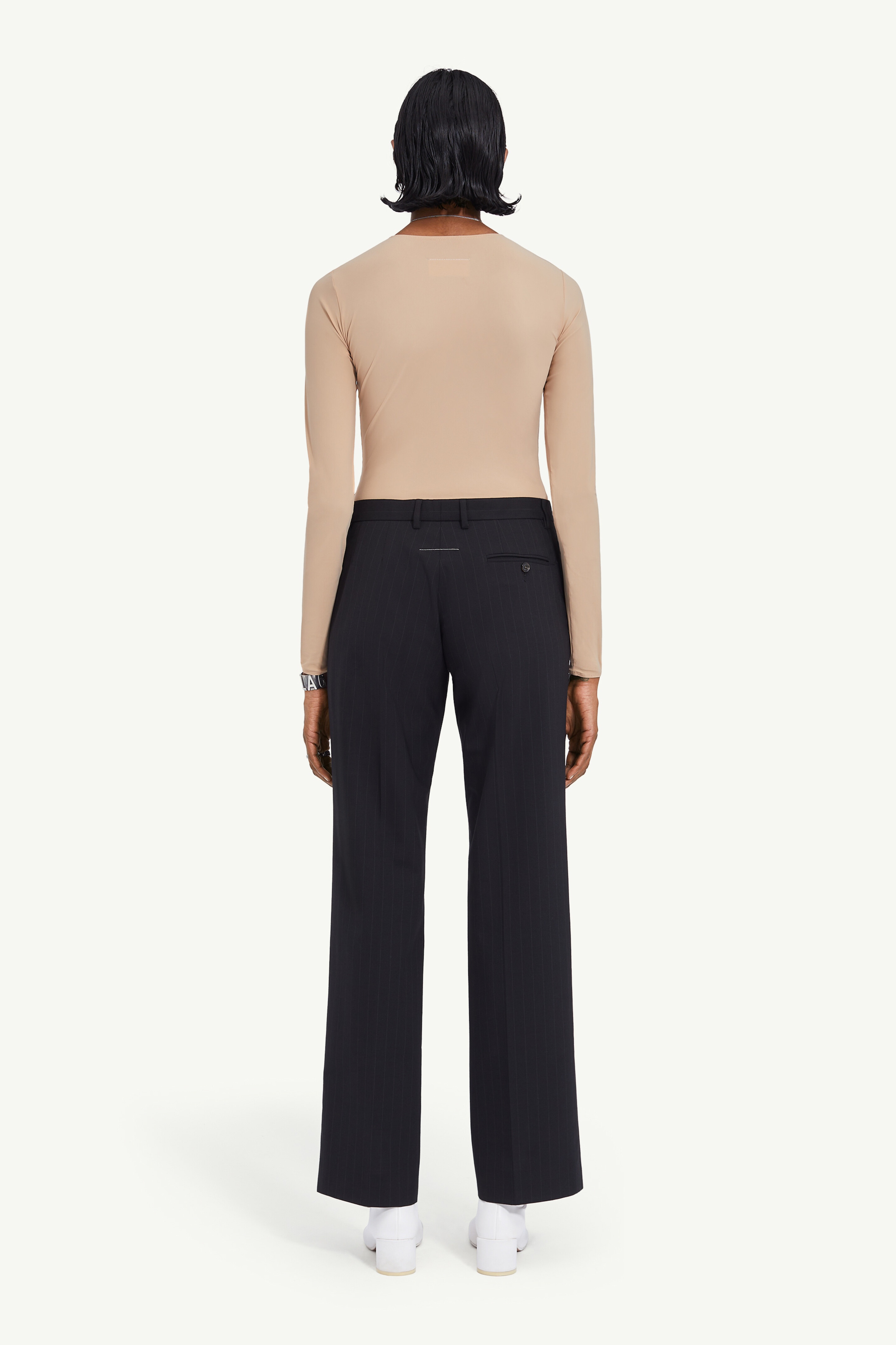 Straight-fit tailored trousers - 4