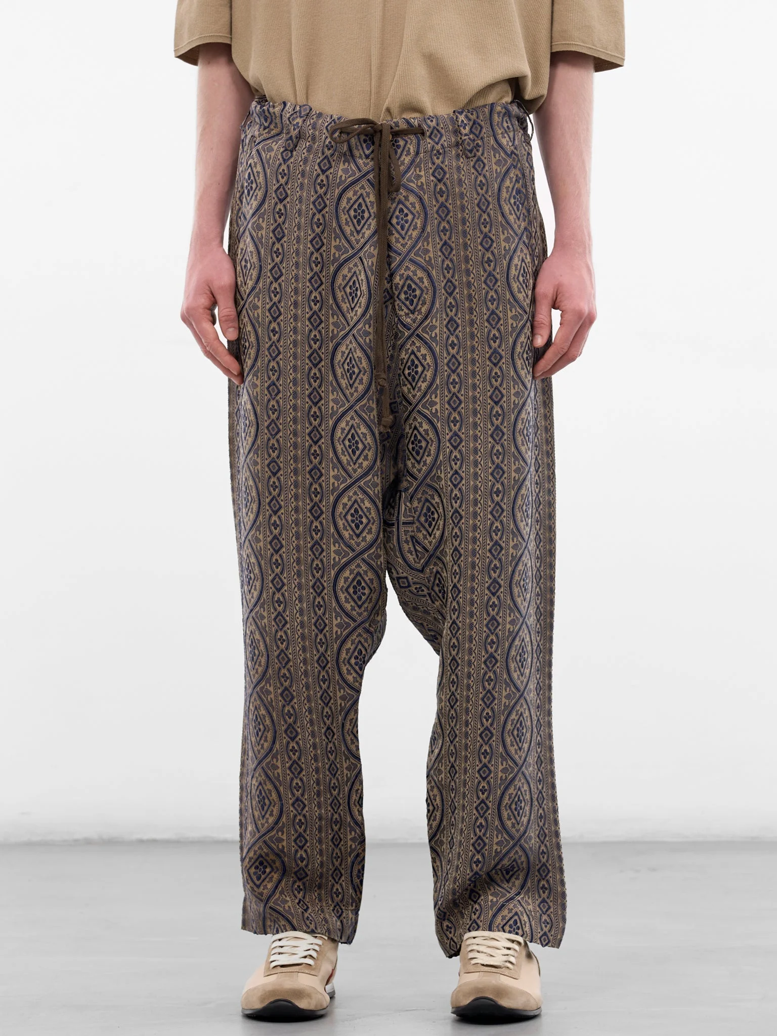 Blue Graphic Relaxed Perch Pants - 1
