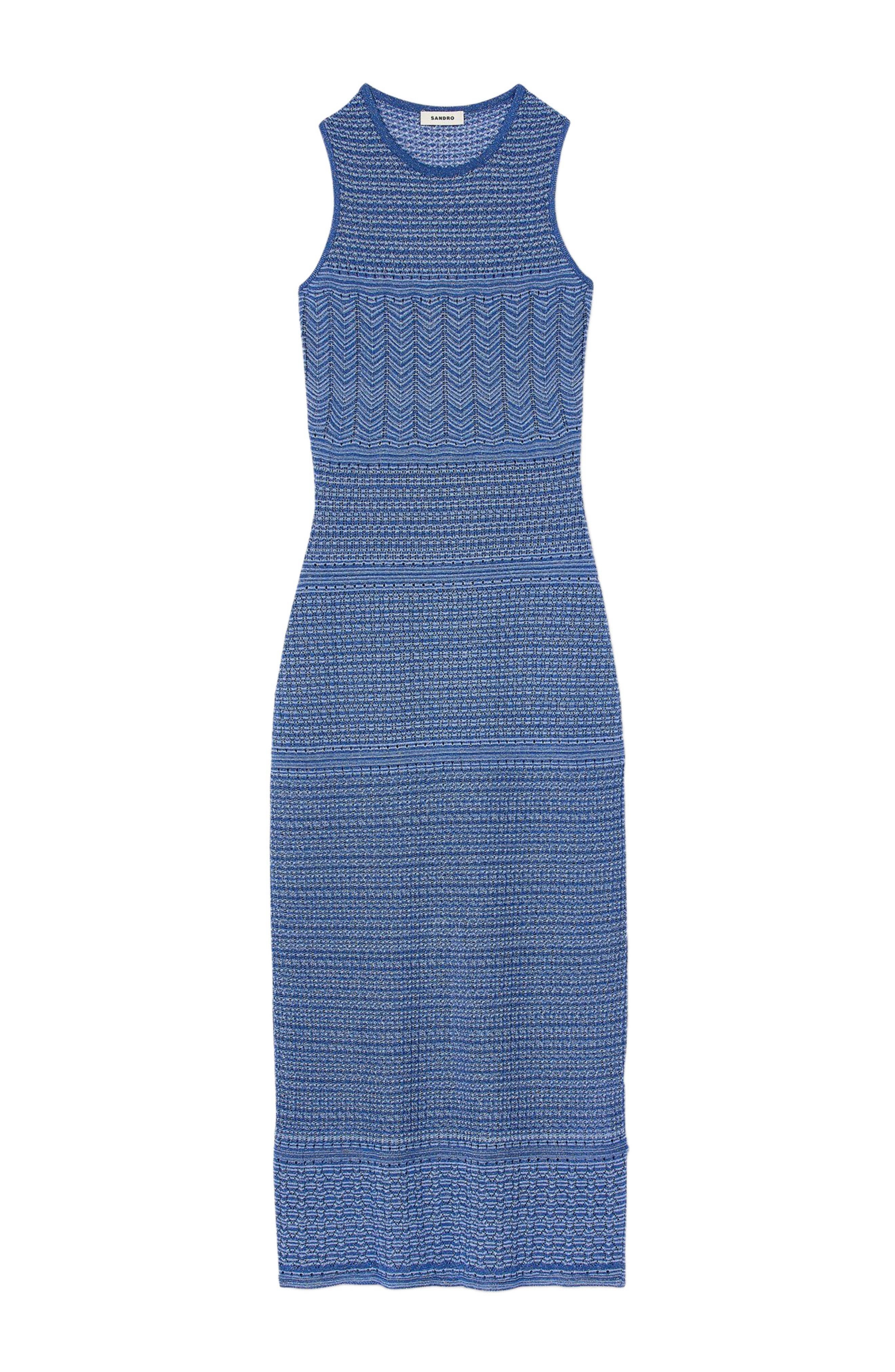 SANDRO Knit midi dress in Royal Blue at Nordstrom - 6