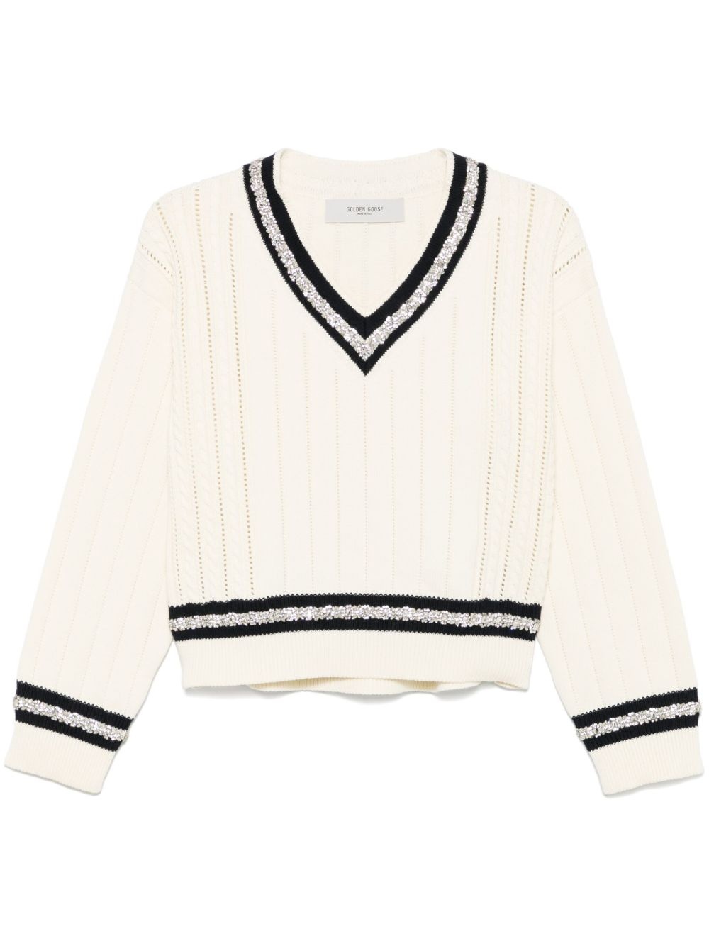 crystal-embellished sweater - 1