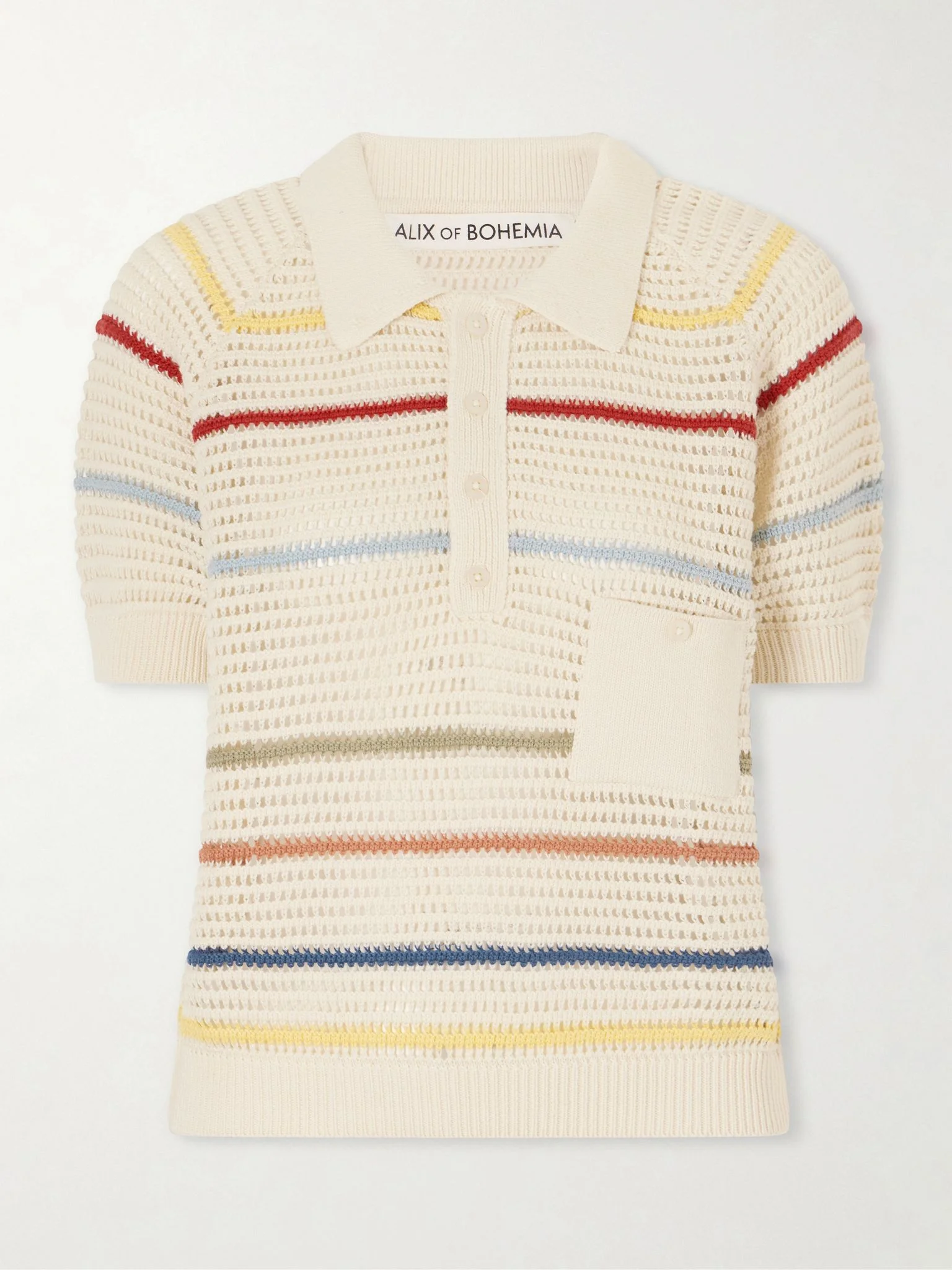 Lessi Carnival cotton-knitted polo shirt Multi - 1