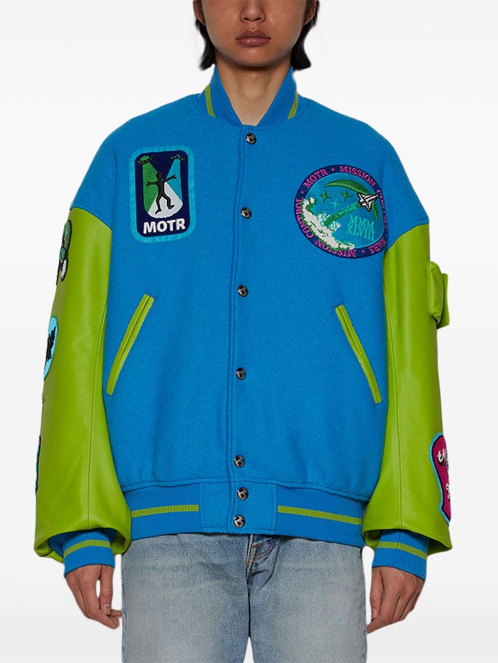 Varsity 1 logo-embroidered jacket - 3