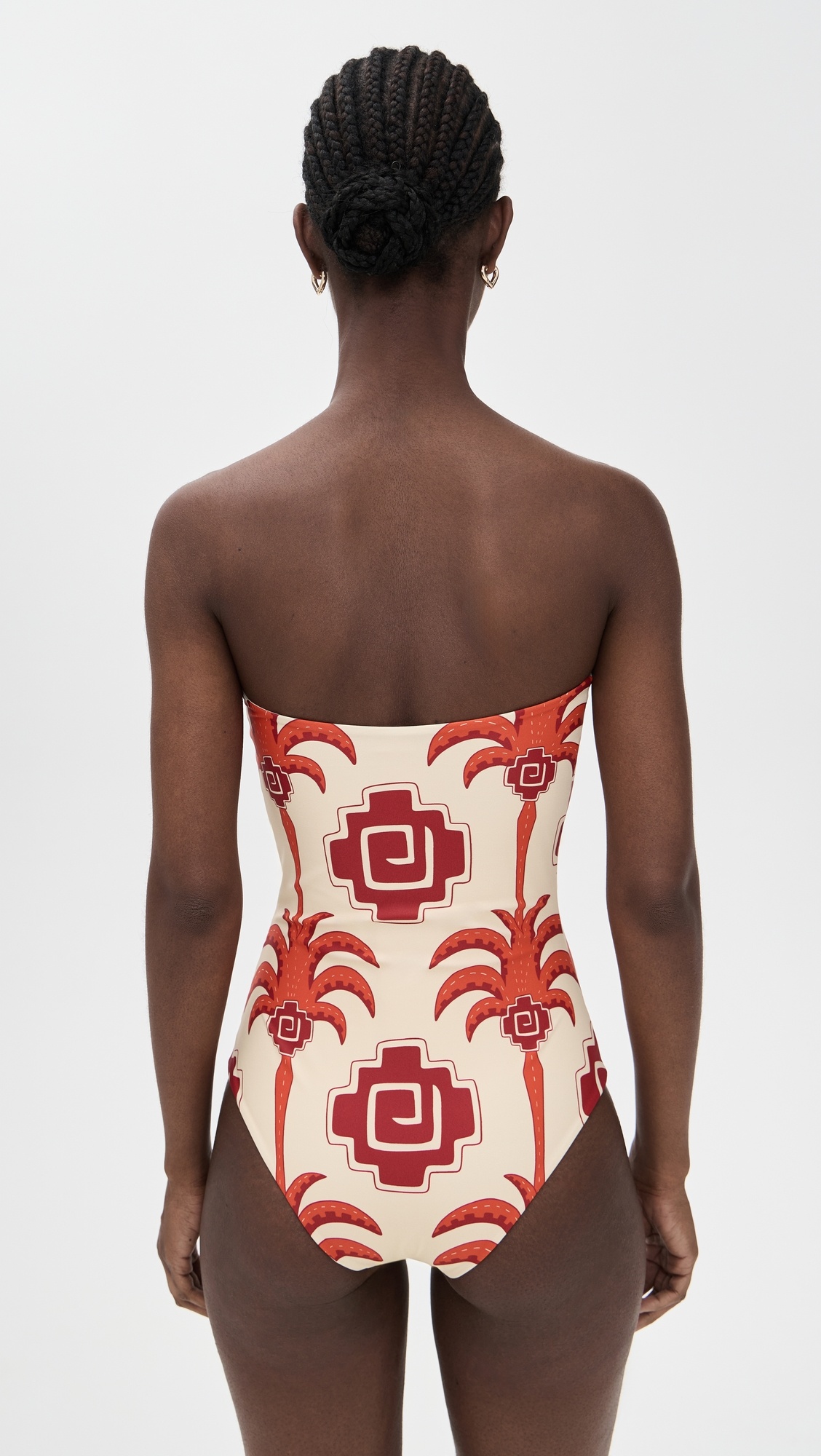 Ecru/Red/ Wine Alta Mar One Piece - 2