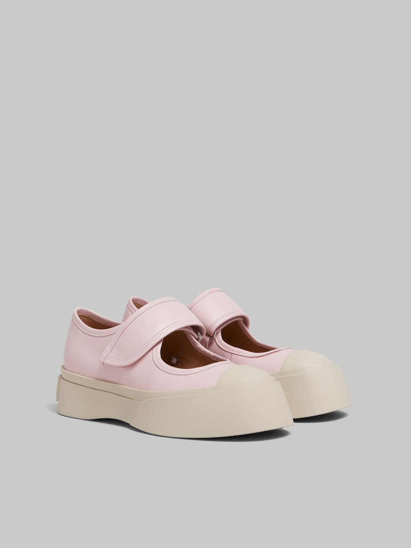 LIGHT PINK NAPPA LEATHER MARY JANE SNEAKER 2