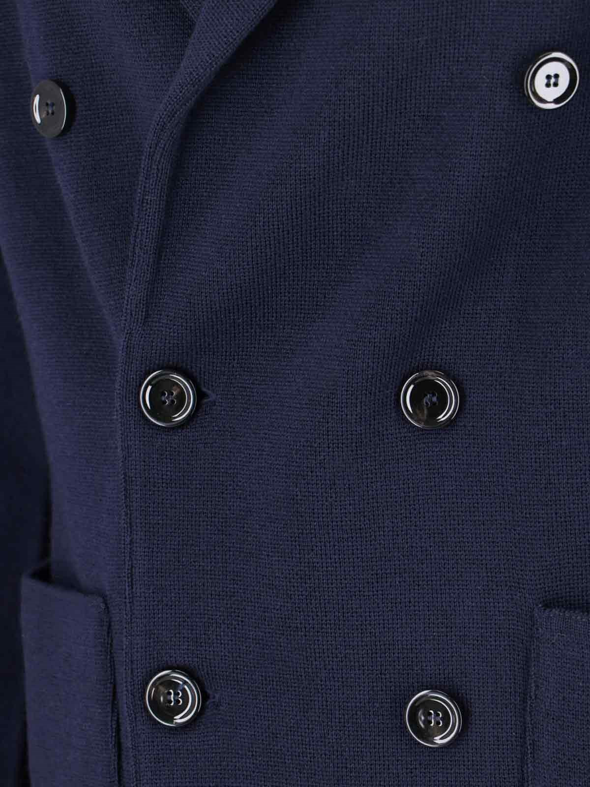 DOUBLE-BREASTED VIRGIN WOOL BLAZER - 4