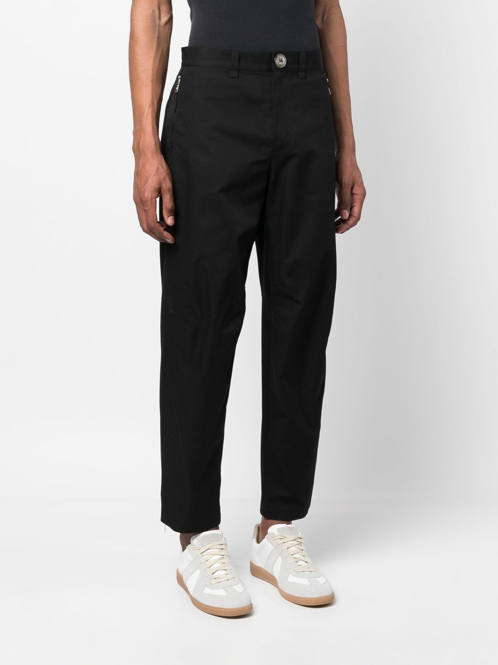 straight-leg wool-blend trousers - 3