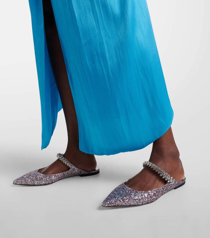Bing embellished leather-trimmed mules 4