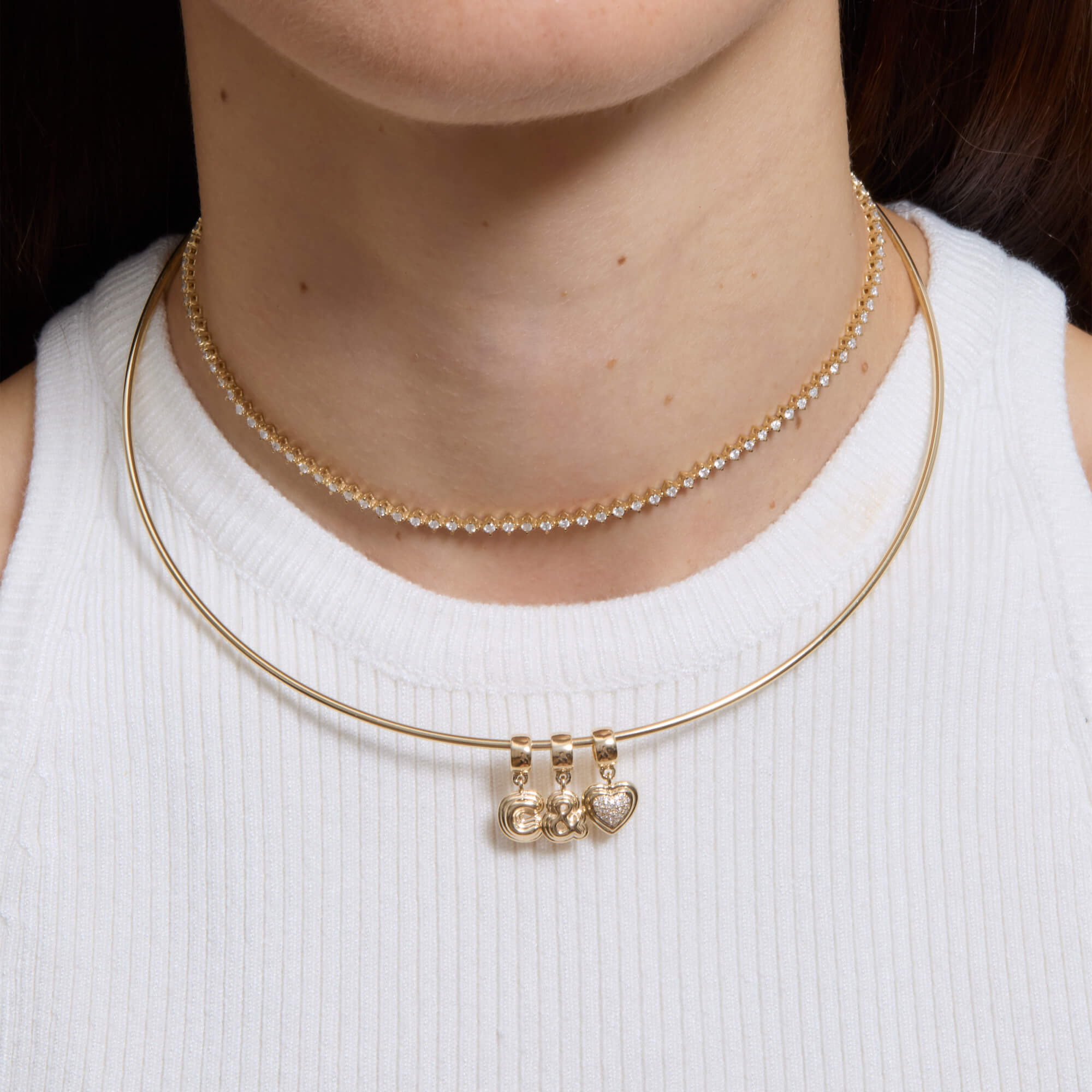 Puffed Initial Charm - 10