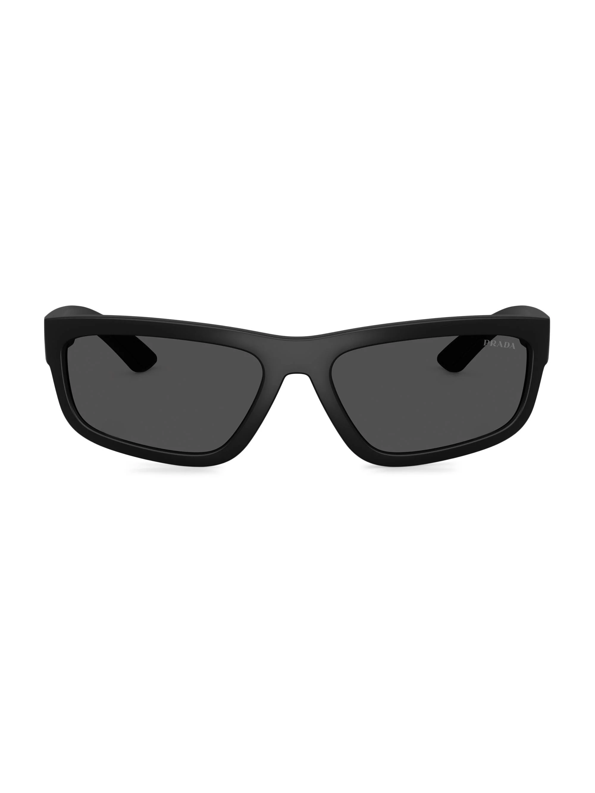 Men's 59MM Rectangular Sunglasses - Dark Grey - 1