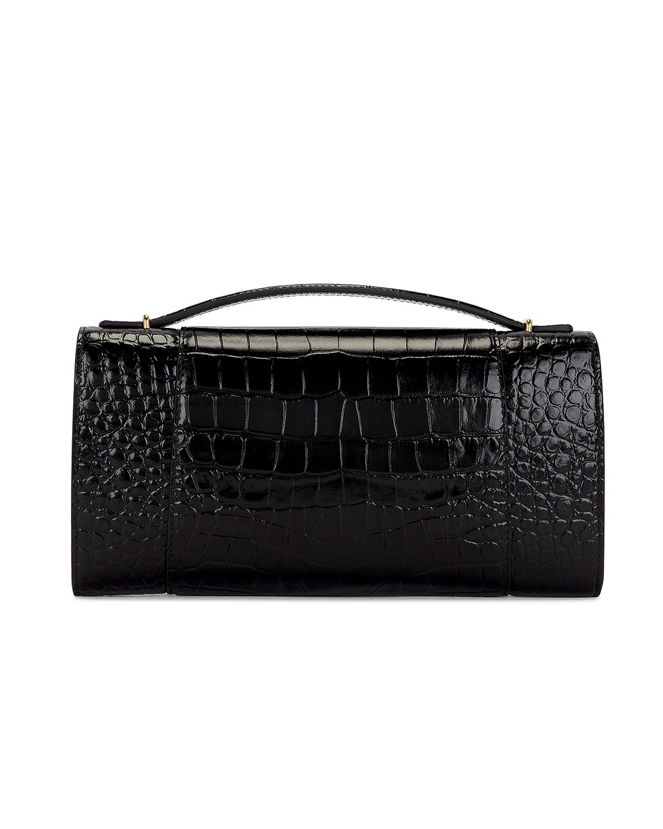 Hourglass Embossed Croc Pochette Bag - 3