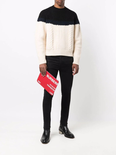 Alexander McQueen long-sleeve cable-knit jumper outlook