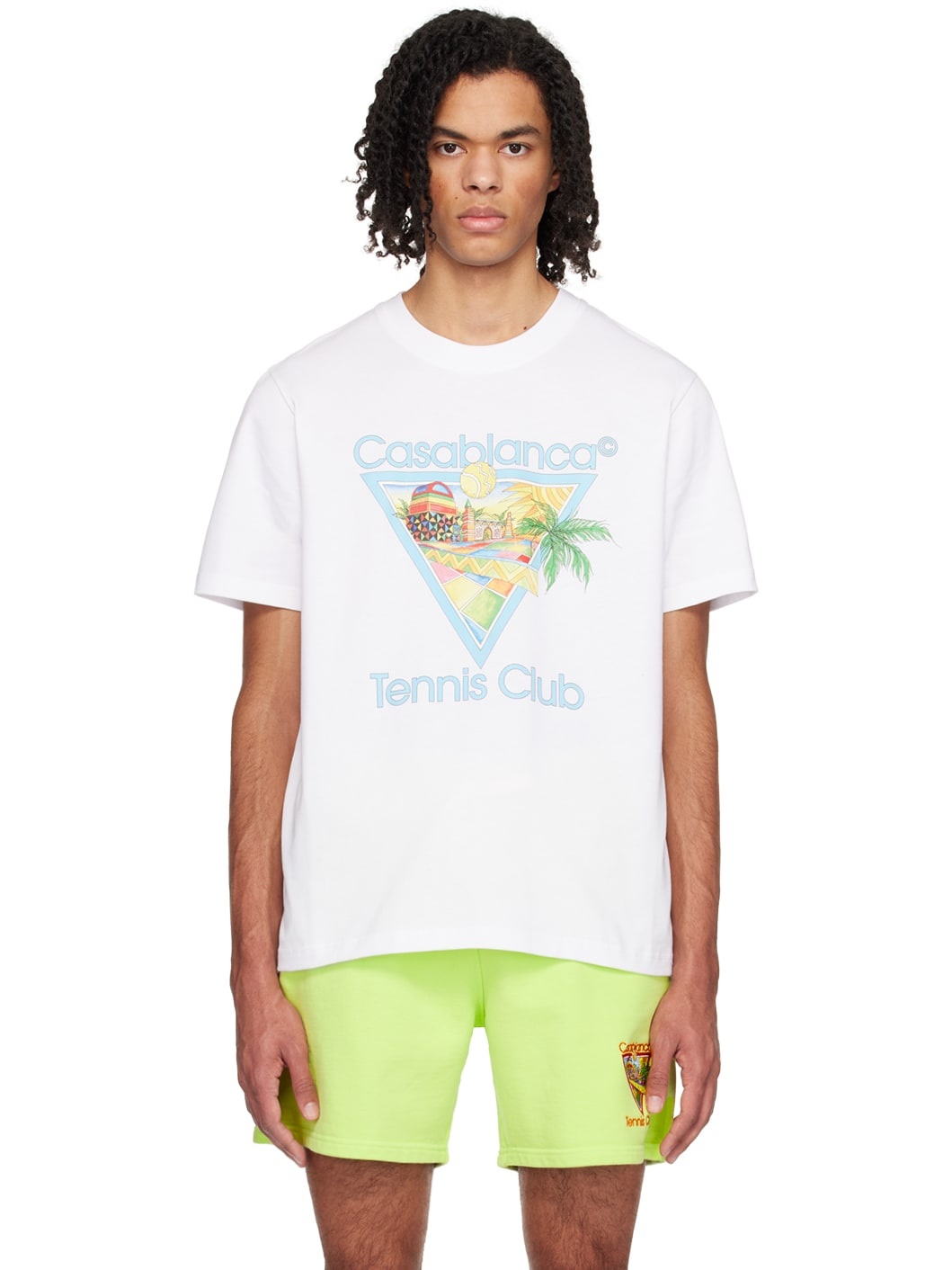 White 'Afro Cubism Tennis Club' T-Shirt - 1