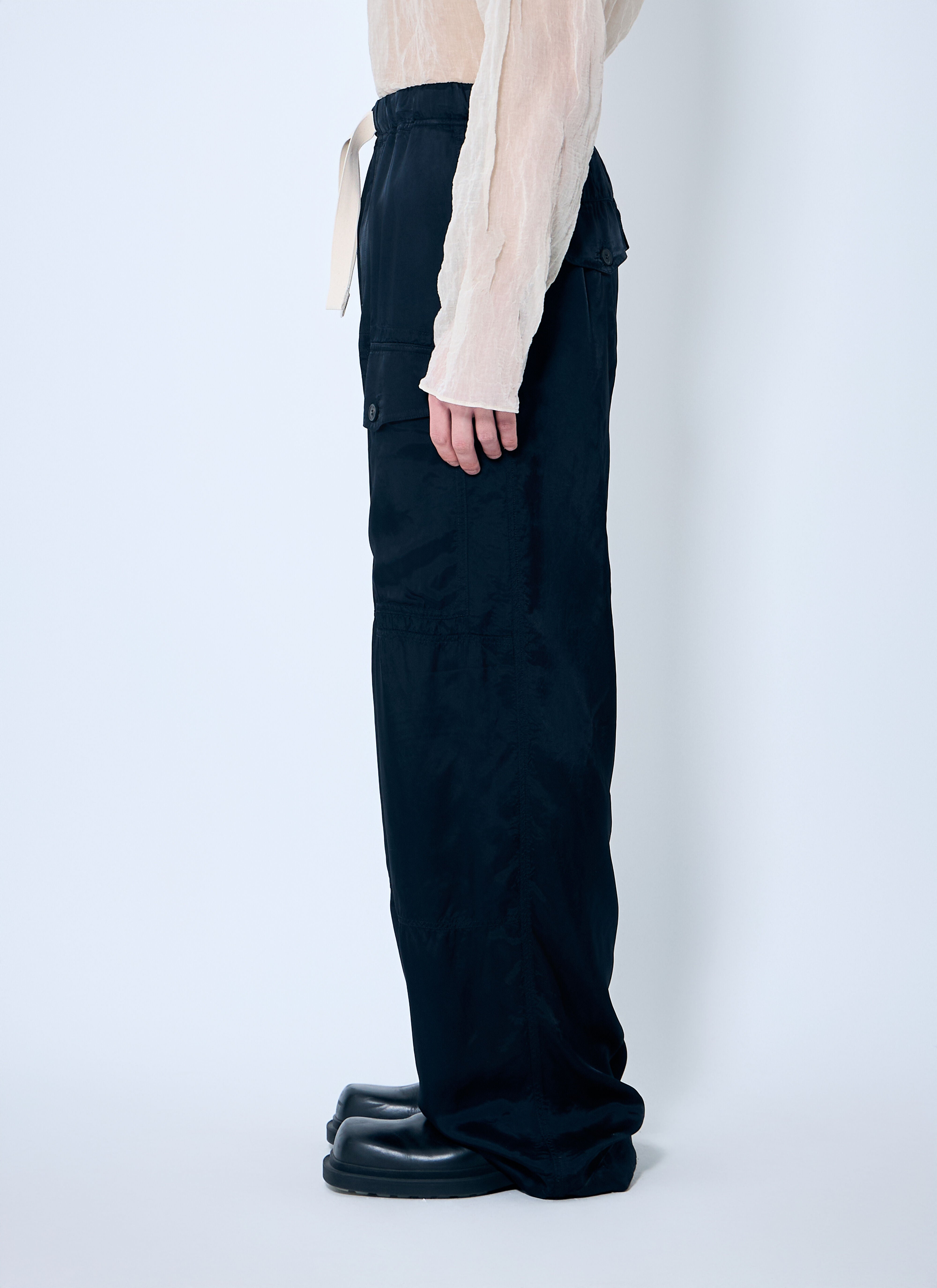 Dries Van Noten Men Satin Pants - 3