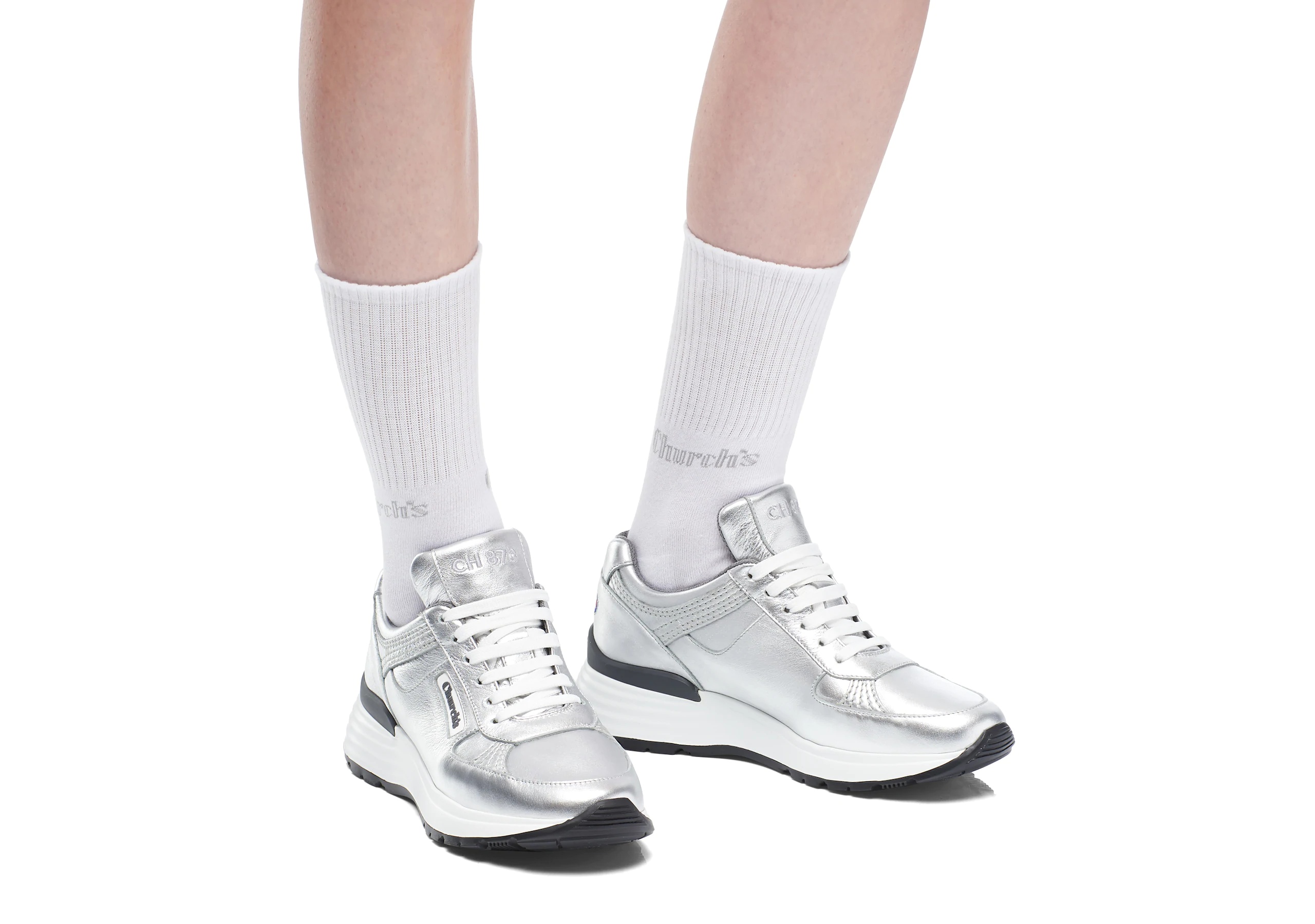 Ch873
Plume Calf Leather Retro Sneaker Silver - 5