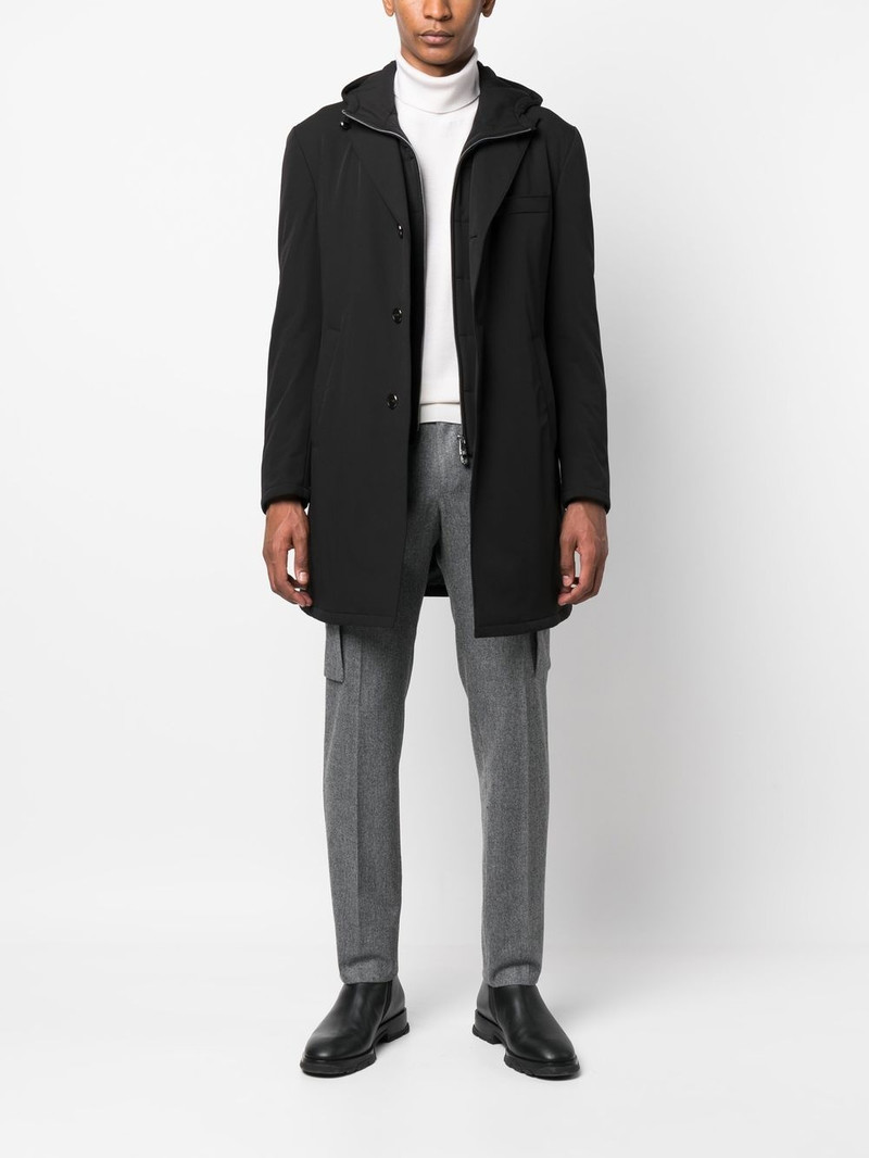 CORNELIANI single-breasted hooded lightweight jacket outlook