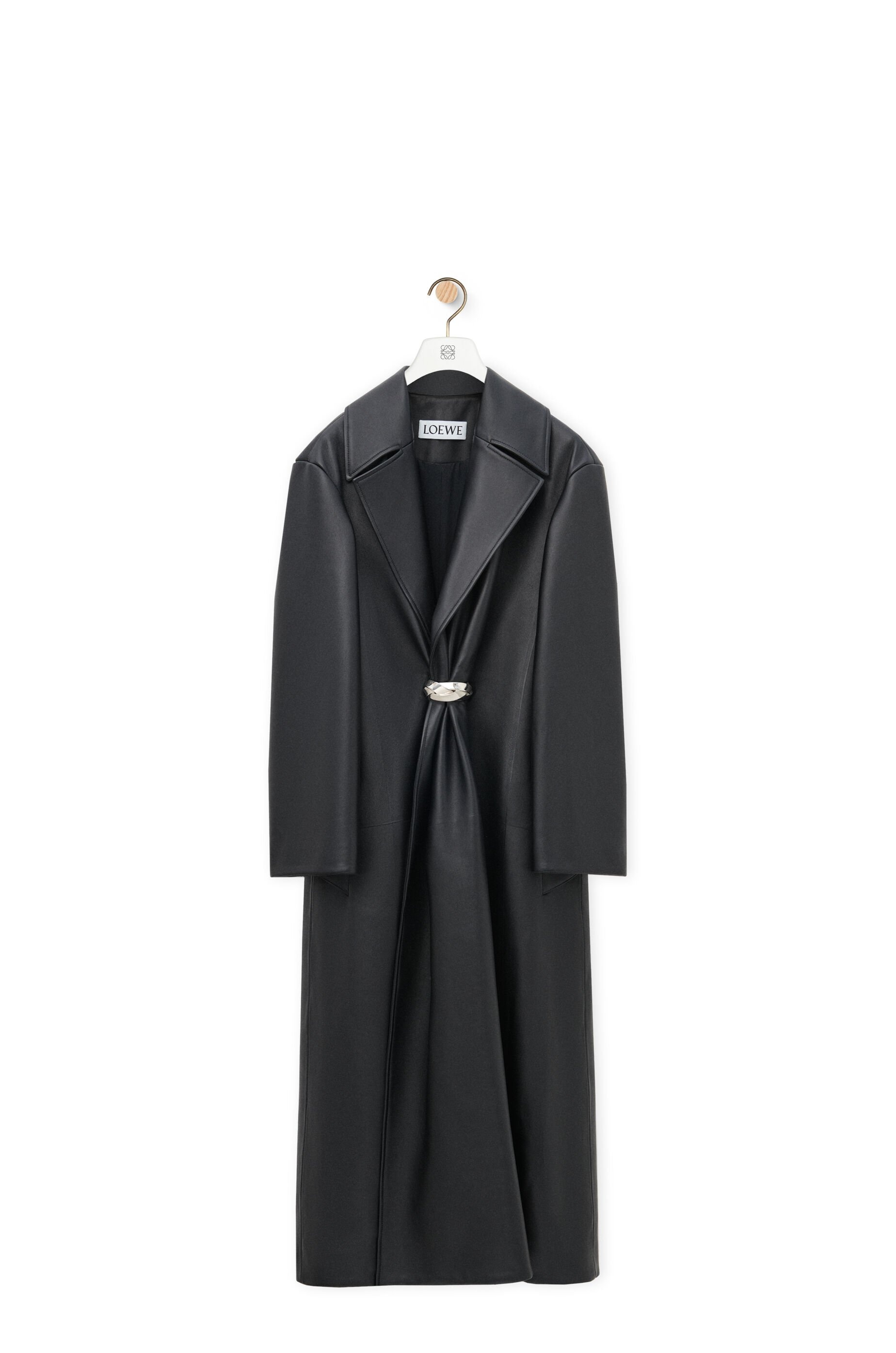 Pleated coat in nappa lambskin - 1