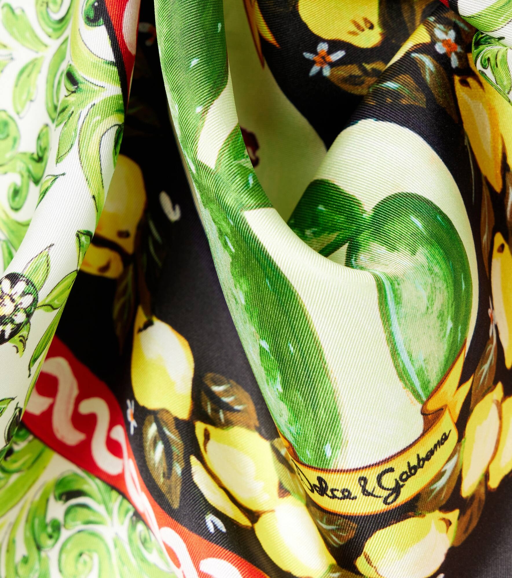 Printed silk twill scarf - 4