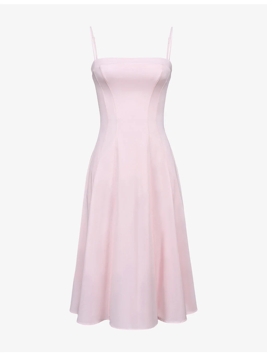 Dolly Square-Neck Stretch-Cotton Midi Dress - 1