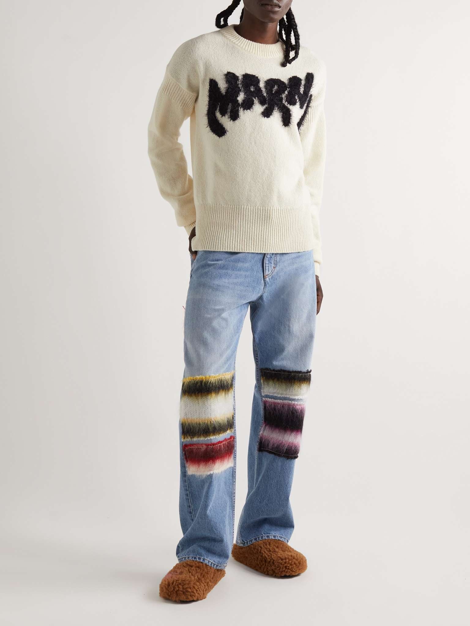 Logo-Intarsia Virgin Wool-Blend Sweater - 2