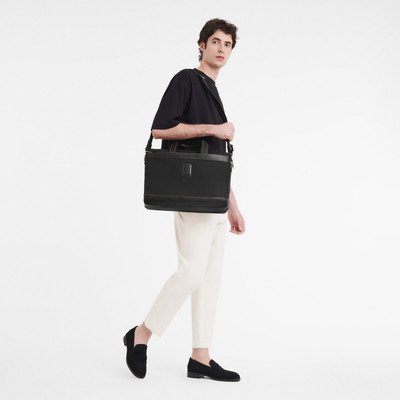 Longchamp Boxford L Briefcase Black - Canvas outlook