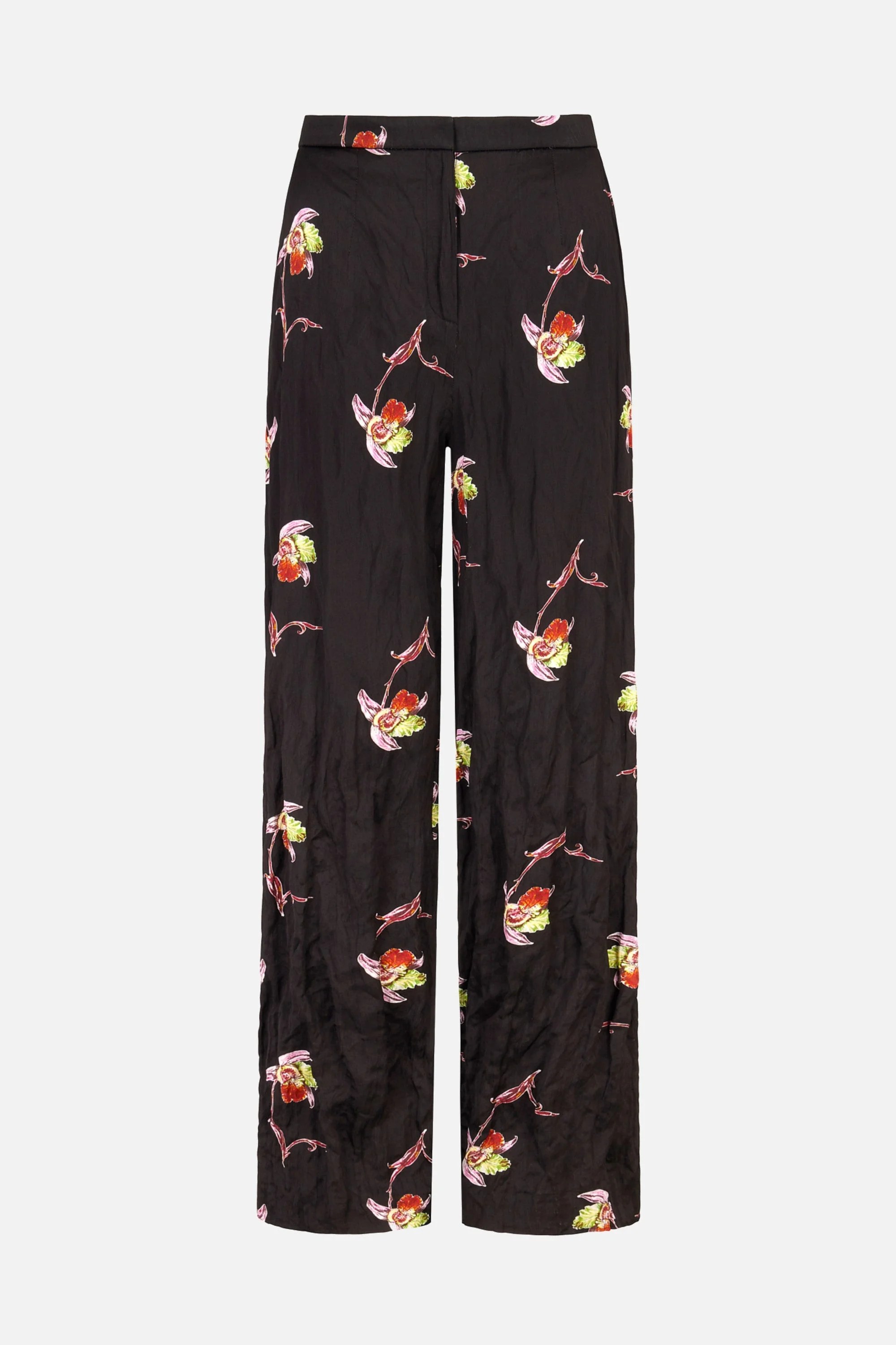Miggy Trousers In Black Satin - 1