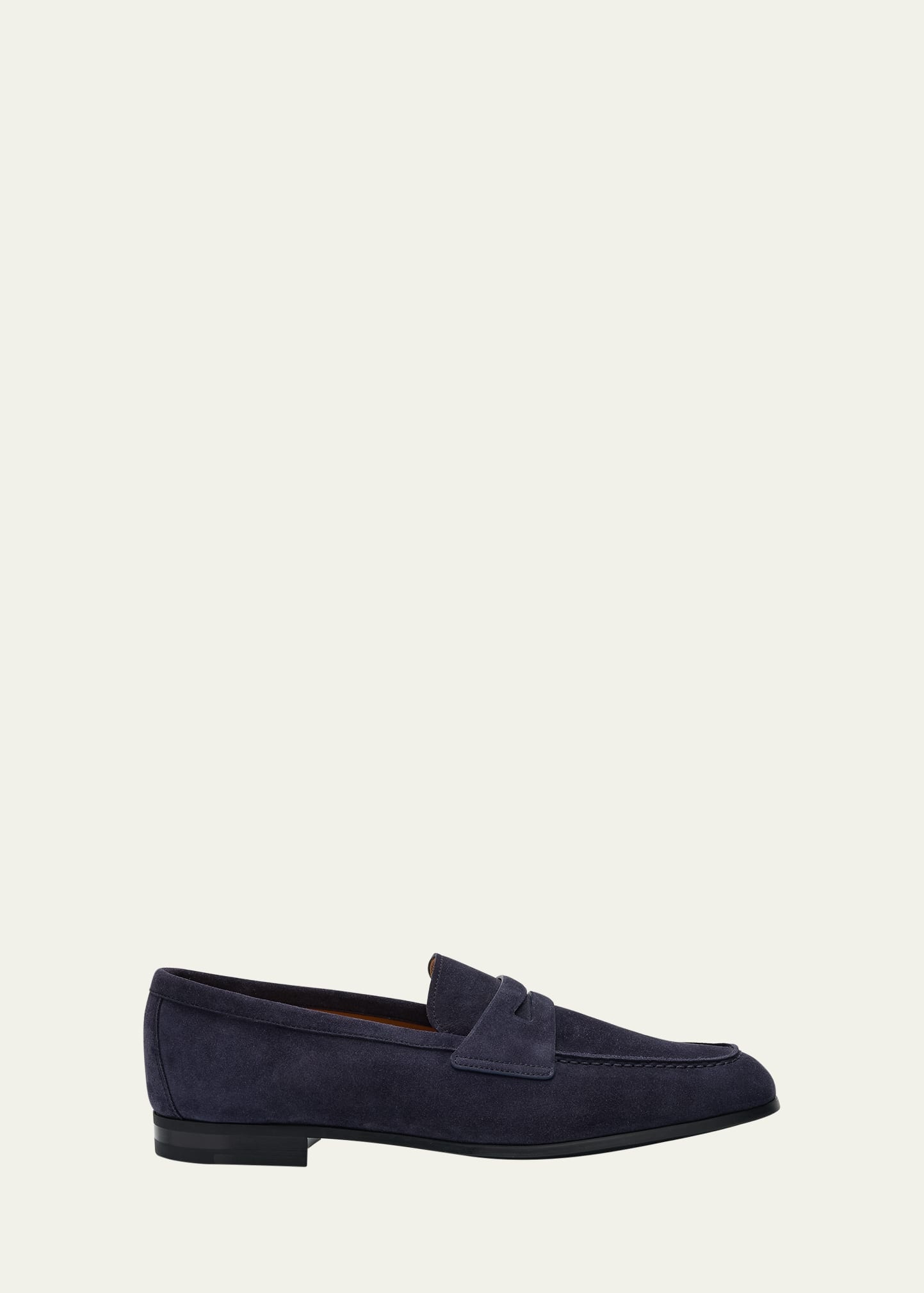 Men's Milton Suede Rubber-Sole Penny Loafers - 1