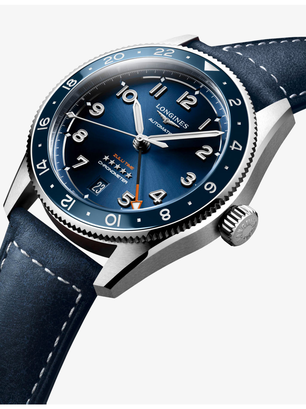 L3.802.4.93.2 Spirit Zulu Time Stainless-Steel and Ceramic Bezel 39mm Automatic Watch - 3