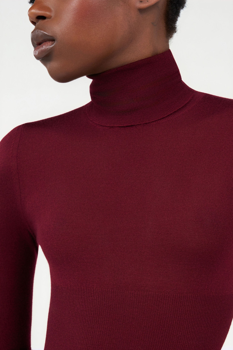 Burgundy Turtleneck Top 7