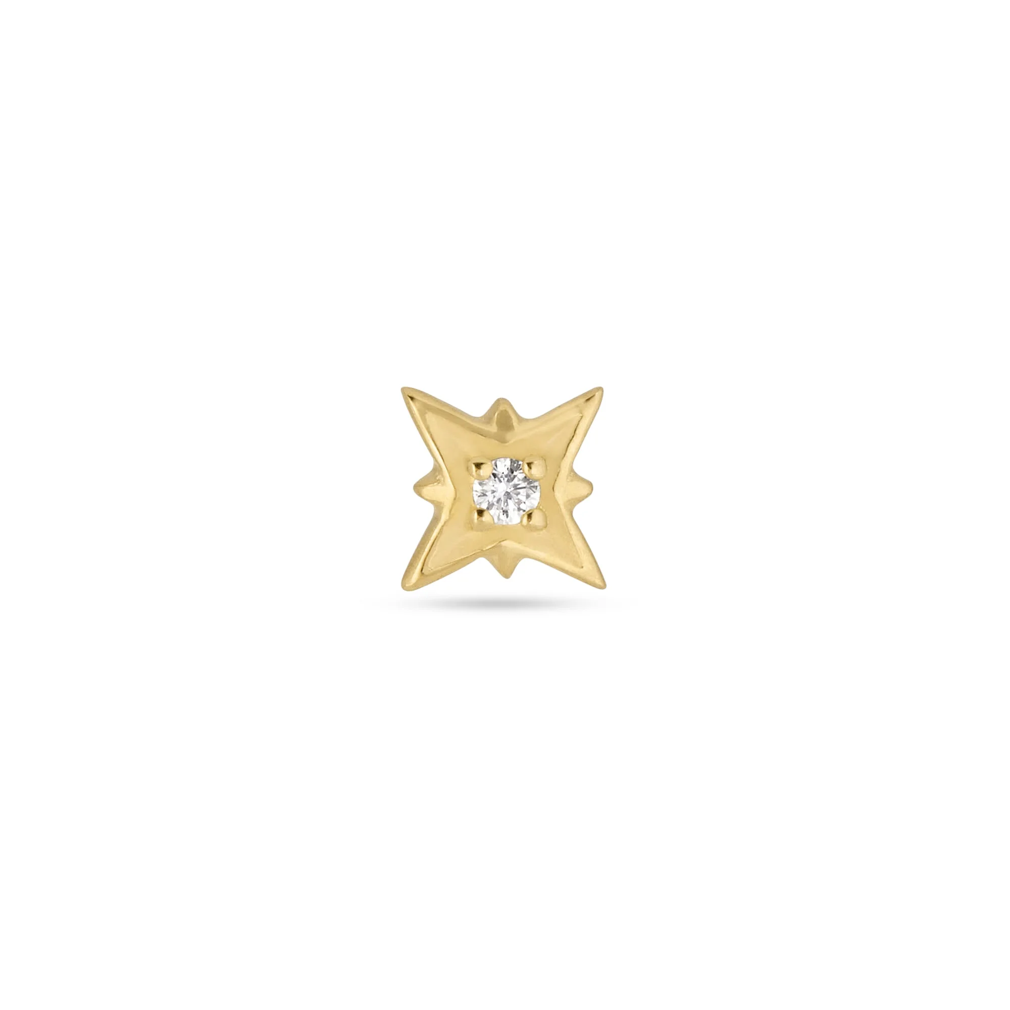 Tiny Diamond Gold North Star Flat Back - 1