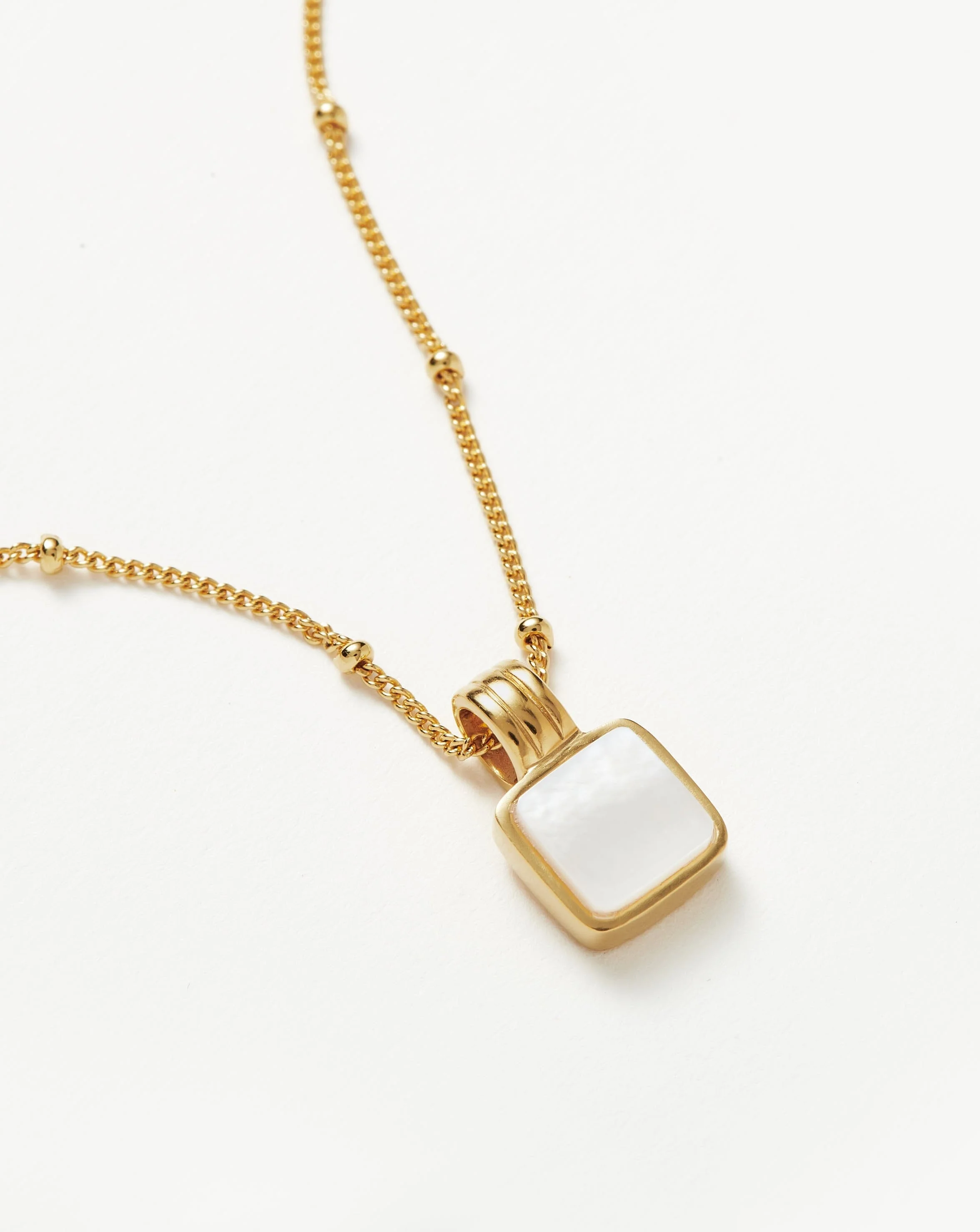 Lucy Williams Square Mother of Pearl Necklace - 1