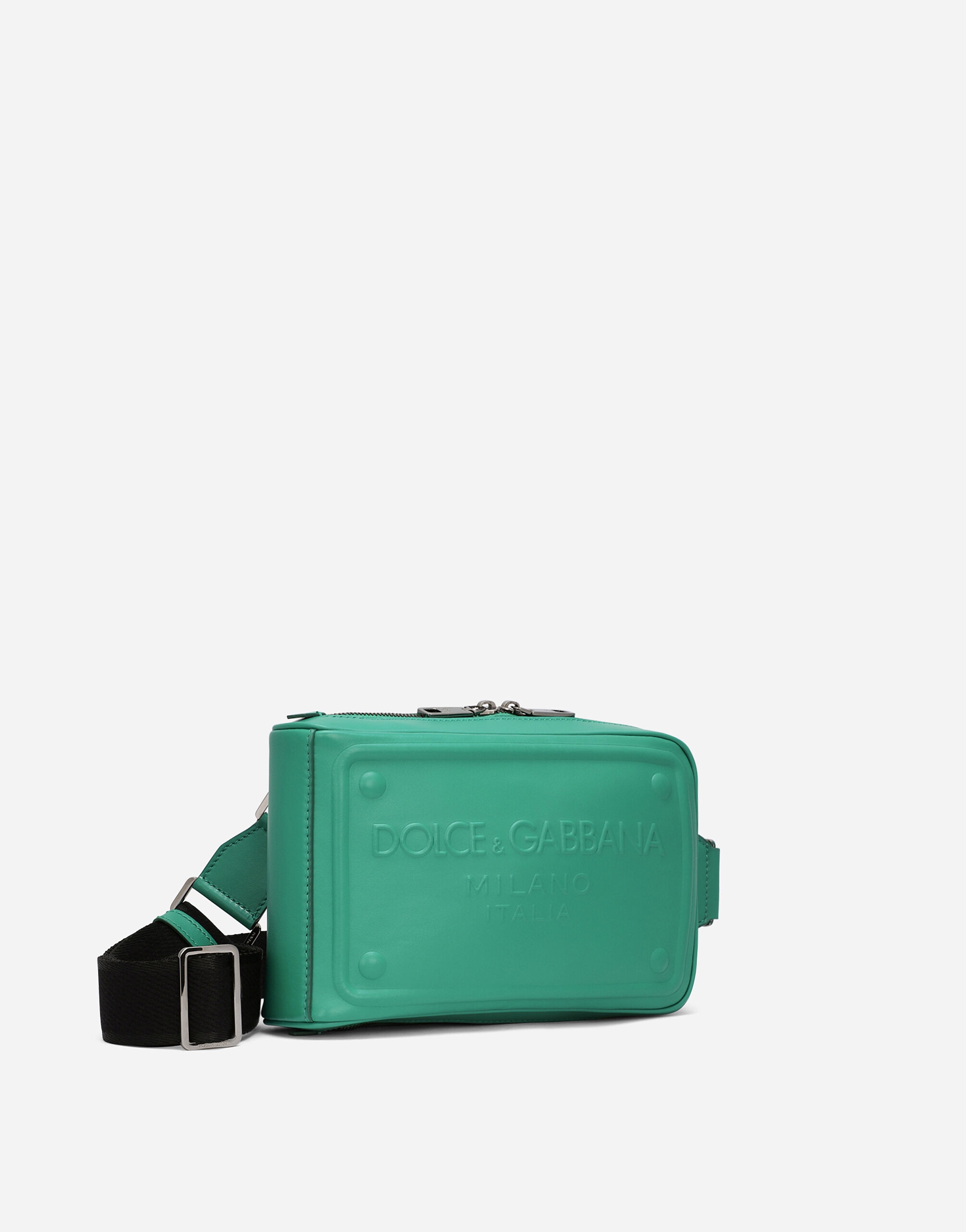 Calfskin belt bag with raised logo - 3